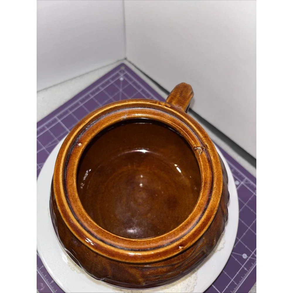 Vintage McCoy Pottery Co. Brown Glazed Bean Pot no Lid